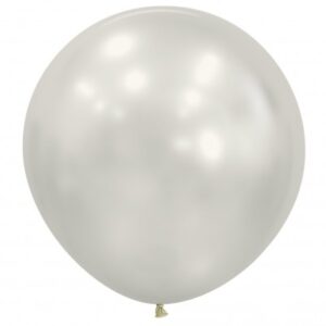 24" tafel ballon SILK OYSTER WHITE