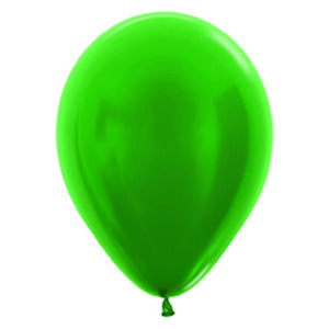 12" METALLIC 530 GREEN Latex Balloons (10 st)