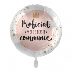 PROFICIAT ♥ MET JE EERSTE ♥ COMMUNIE roze